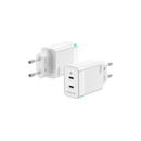 Aisens Cargador GAN 45W - 2xUSB-C PD3.0 QC4.0 - Color Blanco