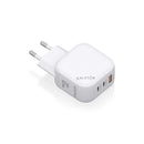 Aisens Cargador GAN 65W - 2xUSB-C PD3.0 QC4.0 - 1xUSB-A QC3.0
