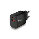 NGS Bud 33W Cargador GaN Universal de Pared 33W Ultrarapido - 1x USB-C PD & PPS, 1x USB-A QC 3.0 - Color Negro