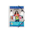 Oxford Polyvision A4+ Carpeta de Gomas 3 Solapas - Tapa de Plastico Personalizable - Lomo 30mm Transparente