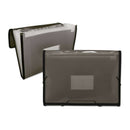 Ingraf Carpeta Frame Fuelle 13 Departamentos Tamaño A4 - Polipropileno Translucido - Gomas y Solapas - Color Gris