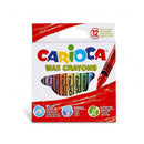 Carioca Pack de 12 Ceras de Colores - Lavables - Cuerpo de Ø 8mm - Colores Surtidos