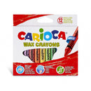 Carioca Maxi Pack de 12 Ceras - Colores Brillantes - Lavables - Cuerpo de Ø 12mm - Color Varios