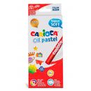 Carioca Pack de 12 Pasteles al Oleo - Maxi Cuerpo Ø 10mm - Lavables - Resistentes a la Luz - Faciles de Mezclar - Uso en Papel, Carton, Tela y Madera - Colores Surtidos