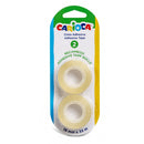 Carioca Blister Pack de 2 Cintas Adhesivas Transparentes - No Amarillea con el Tiempo - Ideal para Papel y Carton - Color Transparente