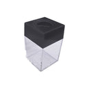 Dohe Portaclips en Plastico con Deposito Transparente - 42x42x70mm - Embocadura Imantada de Color Negro