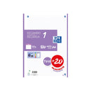 Oxford School Recambio A4 120 Hojas Cuadricula 5x5mm - 4 Taladros - Banda de Color Lila