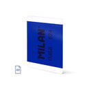 Milan Nata 624 Libreta Encolada Formato A4 Cuadricula 5x5mm - 48 Hojas de 95 gr/m2 - Microperforado - Color Azul