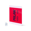 Milan Nata 624 Libreta Encolada Formato A4 Cuadricula 5x5mm - 48 Hojas de 95 gr/m2 - Microperforado - Color Rosa