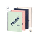 Milan Serie 1918 Pack de 4 Cuadernos Espiral Formato A4 Cuadricula 5x5mm - 80 Hojas de 95 gr/m2 - Microperforado, 4 Taladros - Colores Surtidos