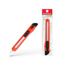 Erichkrause EasyCut Cuter con Fijador Push-Lock Standard 9mm - Sistema de Sujecion de Cuchilla con Seguro de Empuje - Cuchilla Segmentada de Acero - Color Aleatorio Naranja/Amarillo