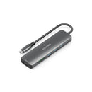 Aisens USB-C Dock 7 en 1 - USB-C a 1xHDMI - 3xUSB-A - 1xUSB-C 100W - 1xSD - 1xMicroSD - 15cm - Color Gris