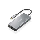 Aisens USB-C Dock 9 en 1 - USB-C a 2xHDMI - 1xRJ45 - 2xUSB-A USB3.0 - 1xUSB-A USB2.0 - 1xUSB-C PD - 1xSD - 1xMicro SD - 15cm - Color Gris