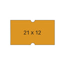 Apli Pack de 6 Rollos Etiquetas Naranjas 21x12mm para Maquinas de Precios de 1 Linea - 1000 Etiquetas/Rollo - Adhesivo Removible y Cantos Rectos - Alta Calidad para Marcaje Claro y Preciso - Compatibles con Etiquetadoras Apli Modelo 101418 y 101948