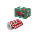 Dohe Rollo de 200 Etiquetas Adhesivas Contiene Albaran - 100x50mm - Letras Blancas sobre Fondo Rojo - Ideal para Expedicion de Paquetes