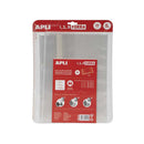 Apli Pack de 5 Forros para Libros 290mm de Polipropileno 75 micras - Solapa Autoajustable - Facil Forrado en 3 Pasos - Sin Necesidad de Cortar ni Usar Cinta Adhesiva - Transparente