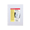 Erichkrause Fizzy Clear Pack de 10 Fundas Multitaladro A4 30mic - 11 Taladros - Acabado Rugoso - Transparente