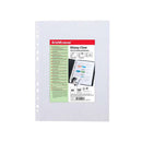 Erichkrause Glossy Clear Pack de 100 Fundas Multitaladro A4 100mic - 11 Taladros - Acabado Brillante Transparente