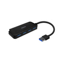 Aisens Hub USB 3.0 - Tipo A/M-4X Tipo A/H - 15cm - Color Negro