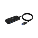 Aisens Hub USB 3.0 - Tipo A/M-4X Tipo A/H - 60cm - Color Negro