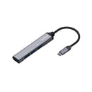 Aisens Hub USB 3.1 USB-C - USB-C Macho a 4xTipo A Hembra - 10cm - Color Gris
