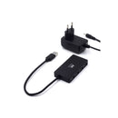 Ewent Hub USB 4 en 1 - Alimentacion Externa - USB 3.2 Gen1 - Cable de 52.5cm - Color Negro