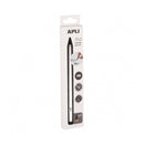 Apli Infinite Pencil Pack de Lapiz Infinito HB + Mina de Recambio + Tapon Protector - Para Escribir hasta 16km - Color Blanco