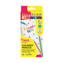 Jovi Woodless Pack de 12 Lapices de Colores - Forma Triangular - Minas Resistentes - Sin Madera - Colores Surtidos