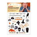 Alpino Pack de Tatuajes Halloween - Diseños Terrorificos - Colores Plata, Negro y Naranja