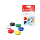 Erichkrause Pack de 12 Imanes - 2cm - Fijacion en Pizarras y Superficies Metalicas