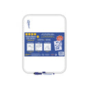 Alpino Clipper Pizarra Blanca 35x25cm - Una Cara Blanca y otra con Cuadricula - Borrado en Seco - Incluye Rotulador con Borrador - Color Blanco