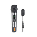 NGS SingerStar Microfono Inalambrico Vocal - Tipo Dinamico - Sonido Potente y Claro - Entrada Jack 3.5 y Adaptador Jack 6.3 - Alcance hasta 15m - Autonomia hasta 30h - Color Negro