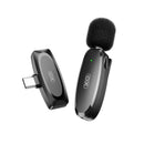 XO MKF08A Microfono Inalambrico de Solapa - Conector Tipo C - Autonomia hasta 6 Horas - Alcance 10 Metros - Color Negro