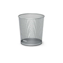 Erichkrause Compass Papelera de 12L - Base Redonda - Acero Inoxidable - Ideal para Oficinas - Color Plata