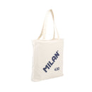 Milan Coleccion 430 Bolso Shopper 7.5L - Tamaño 38x36x6,5cm - Asa Larga 27cm - Tejido 'ripstop' - Color Beige