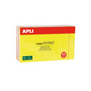 Apli Funny Bloc de 400 Notas Adhesivas Reposicionables 125x75mm - 4 Colores Surtidos (100 Hojas por Color) - Colores Fluor