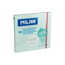 Milan Bloc de 90 Notas Super Adhesivas - Removibles - Mayor Permanencia - 76mm x 76mm - Color Azul Pastel