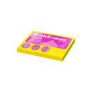 ErichKrause Bloc de 100 Notas Adhesivas 50x75mm - Removibles - Color Amarillo Neon