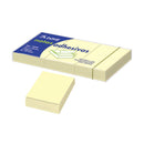 Dohe Pack de 3 Blocs de 100 Notas Reposicionables - Tamaño 37,5x50mm - Papel de 75gr - Ideal para Oficina y Escuela - Color Amarillo Claro