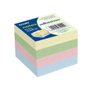 Dohe Cubo de 400 Notas Reposicionables - Tamaño 75x75mm - Papel de 75gr - Ideal para Oficina y Escuela - Colores Pastel Surtidos