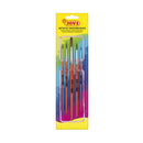 Jovi Artistic Paintbrushes Blister con 5 Pinceles Redondos - Pelo Natural - Mango de Madera - Calibre 00 al 12 - Punta Redonda - Pelo Suave - Color Varios