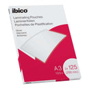 Ibico Caja de 100 Laminas de Plastificar Gloss A3 125 Micras  - Acabado Cristalino de Alto Brillo - Transparente