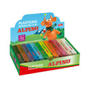 Alpino Expositor de 12 Pastillas de Plastilina 150gr - Muy Flexible - Pueden Mezclarse - Sin Gluten - Colores Surtidos