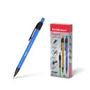 ErichKrause Tropic Portaminas - Boquilla Retractil y Revestimiento Soft Touch - Colores Mate Brillantes - con Borrador y Capuchon - Clip Comodo - Dureza HB - Minas de 0.5mm - Color Negro (12 unidades)