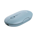 Trust Puck Raton Inalambrico Recargable 1600dpi - 3 Botones Silenciosos - Ultra Fino - Uso Ambidiestro - Color Azul