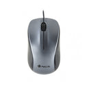 NGS Crew Raton USB 1200dpi - 3 Botones - Uso Ambidiestro - Cable de 1.30m - Color Gris/Negro