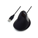 Ewent Raton Ergonomico Vertical USB 1800dpi - 5 Botones - Uso Diestro - Cable de 1.23m - Color Negro