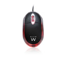 Ewent Raton Minioptico USB - Mini Raton Optico USB - 1000dpi - Cable de 1.15m - Plug and Play - 3 Botones - Color Negro