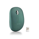NGS Raton Inalambrico con Teclas Silenciosas - 2 Botones - Ambidiestro - Color Verde