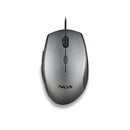 NGS Moth Gray Raton USB 1600dpi + Adaptador USB-A a USB-C - 5 Botones - Uso Diestro - Cable de 1.80m - Color Gris/Negro